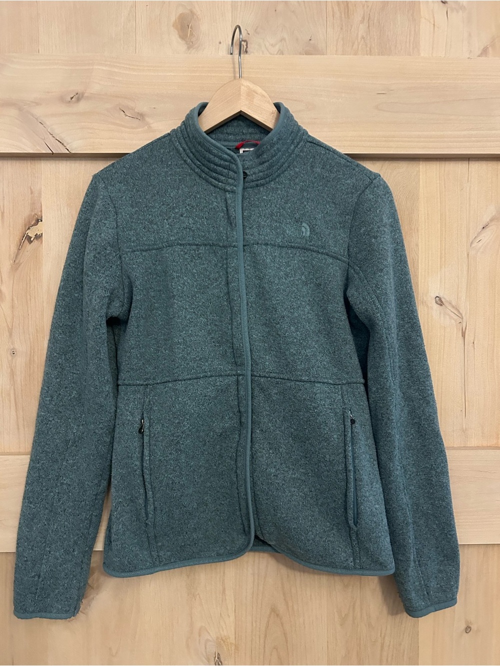 The North Face Women's Fleece Jacket Teal Heather Full Zip, EUC Medium